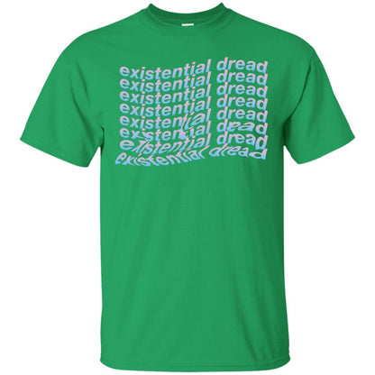 Existential Dread Waves Melting Distortion Aesthetic T-shirt Irish Green