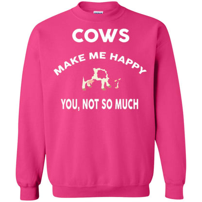 Cow Lovers T-shirt Cows Make Me Happy You Not So Much Heliconia