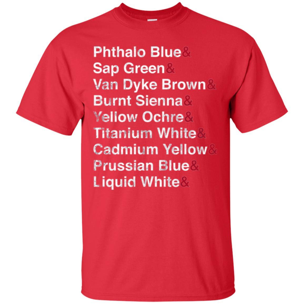 Painter T-shirt Oil Colors Bob Painter Ross Red