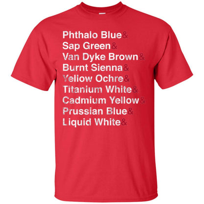 Painter T-shirt Oil Colors Bob Painter Ross Red