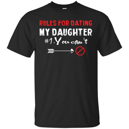Rules For Dating My Daughter Cool My Daughter T-shirt For Parents Black