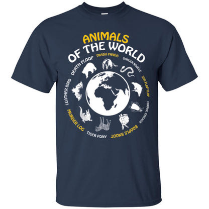 Save The Animals T-shirt Rare Animals Of The World Navy