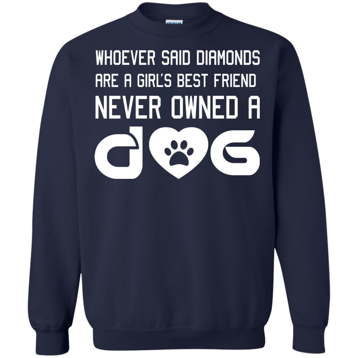 A Girl’s Best Friend Never Owned A Dog Best Dogs Shirt For Girls Navy