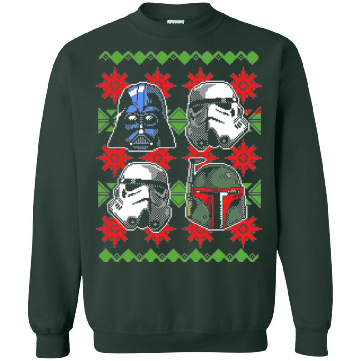 Film T-shirt Christmas Sweater Empire Helmets Forest Green