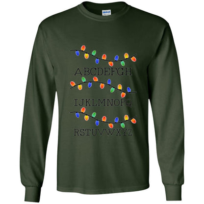 Alphabet Christmas Fairy Lights Forest Green