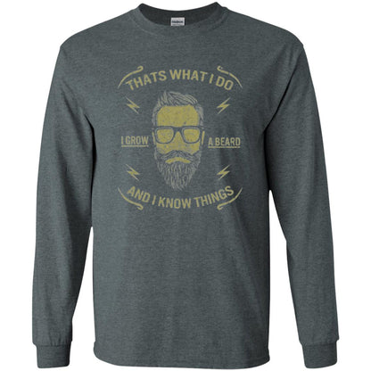 Funny Joke Retro Vintage T-shirt That What I Do I Grow A Beard Dark Heather