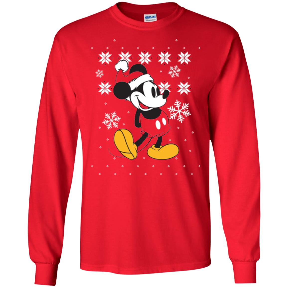 Christmas T-shirt Disney Mickey Mouse Red
