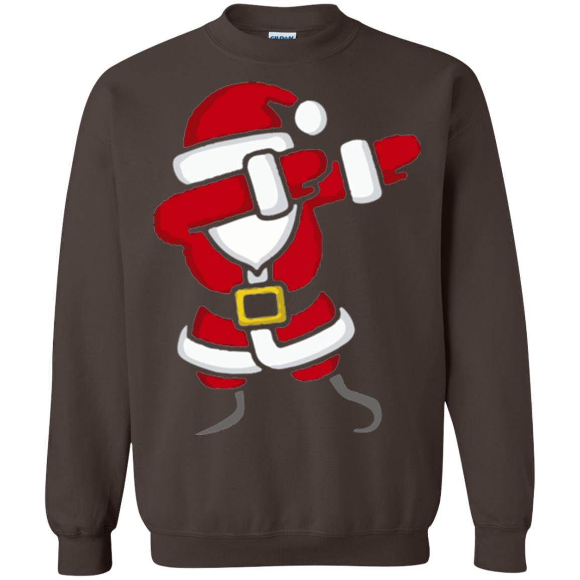 Christmas T-shirt Dabbing Santa Claus Dark Chocolate