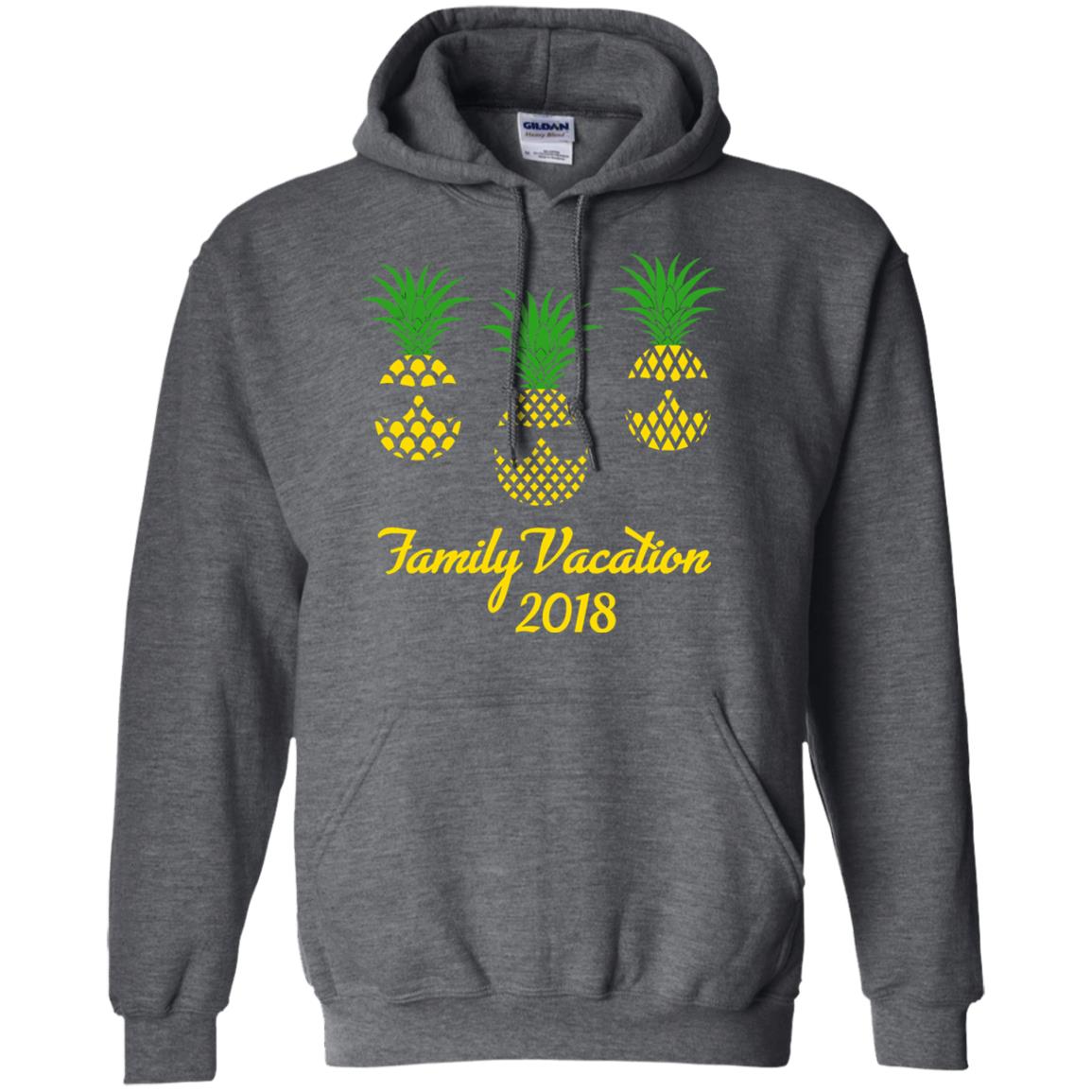 Family Vacation 2018 Shirt Hawaii Pineapple Sunglasses Dark Heather