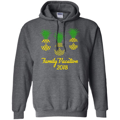 Family Vacation 2018 Shirt Hawaii Pineapple Sunglasses Dark Heather