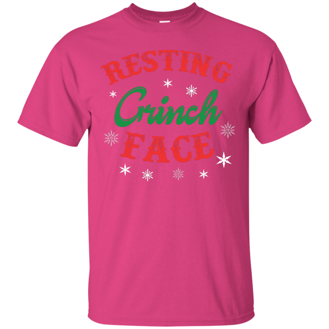 Christmas T-Shirt Resting Grinch Face Heliconia