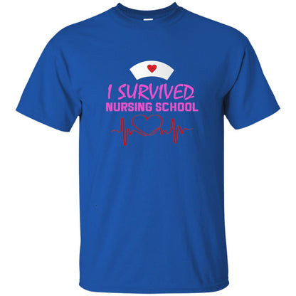 I Survived Nursing School Nursing Survivor Shirt Royal