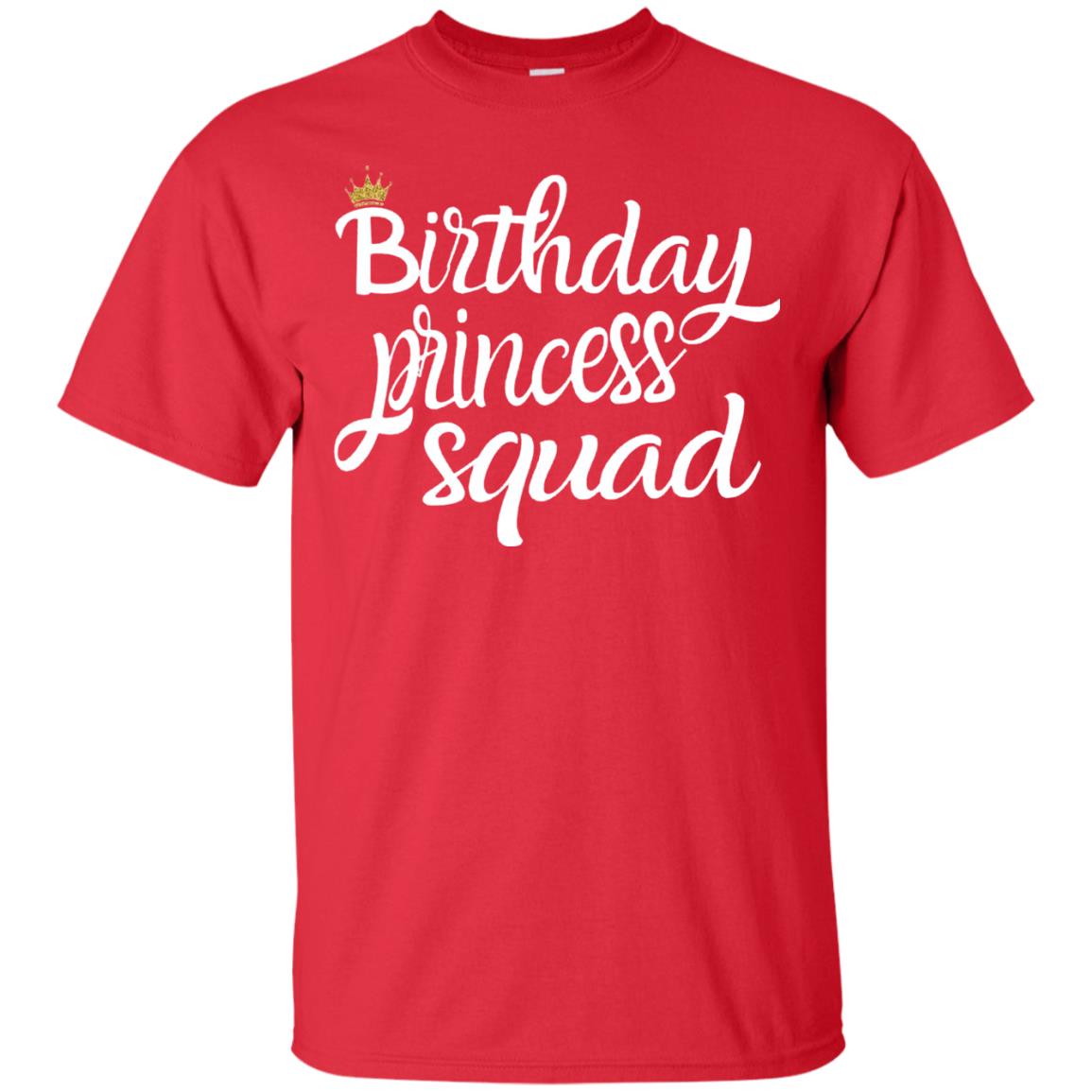 Birthday T-shirt Princess Squad Red