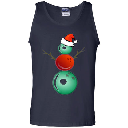 Funny Christmas Shirts Bowling Snowman Navy