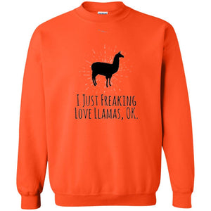 Llama Lover T-shirt I Just Freaking Love Llamas Ok