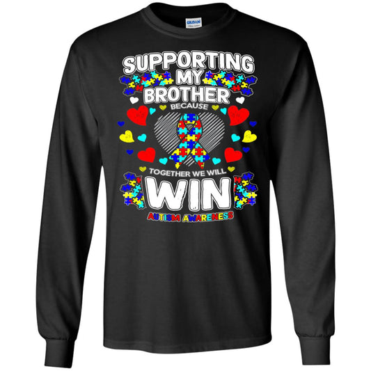 Autism Awareness Shirts For Supporting My Brother Black