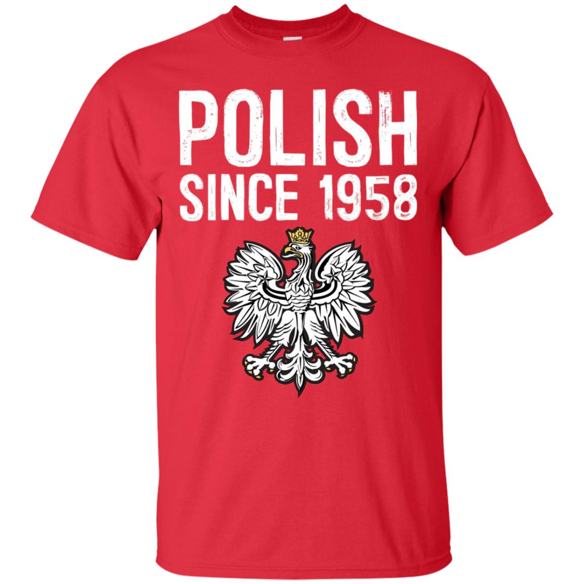 60th Birthday T-shirt Polish Since 1958 Red