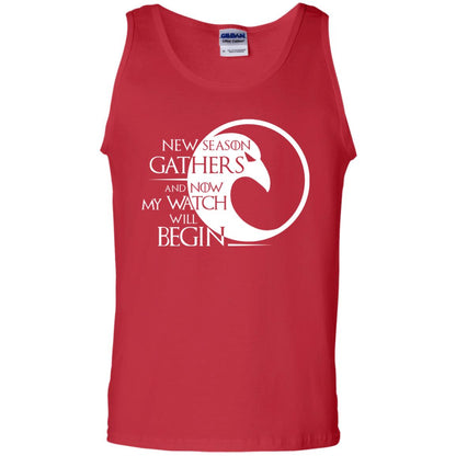 New Season Gathers And Now My Watch Will Begin Game Of Thrones Fan T-shirt Red