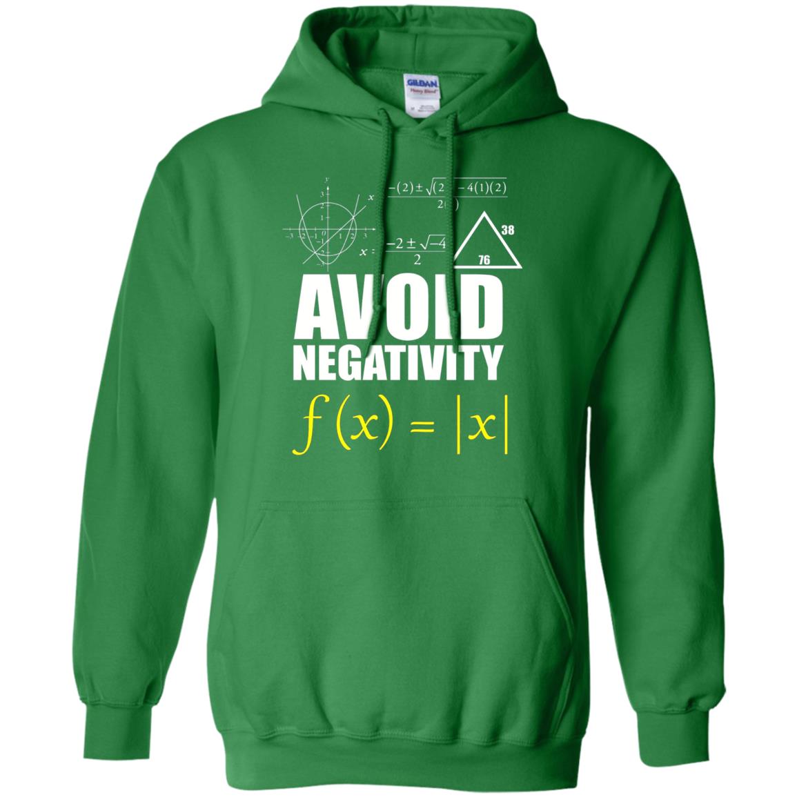 Avoid Negativity Math Teacher T-shirt Irish Green