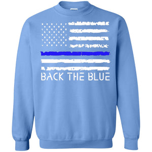 Thin Blue Line T-shirt Back The Blue
