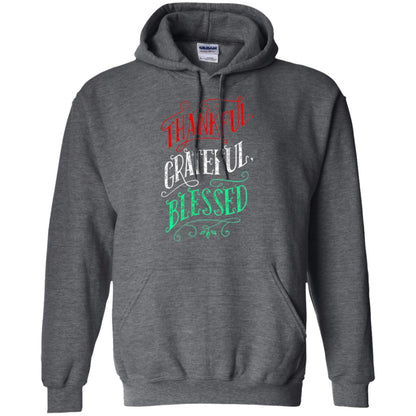 New Year T-shirt Grateful Thankful Blessed Dark Heather