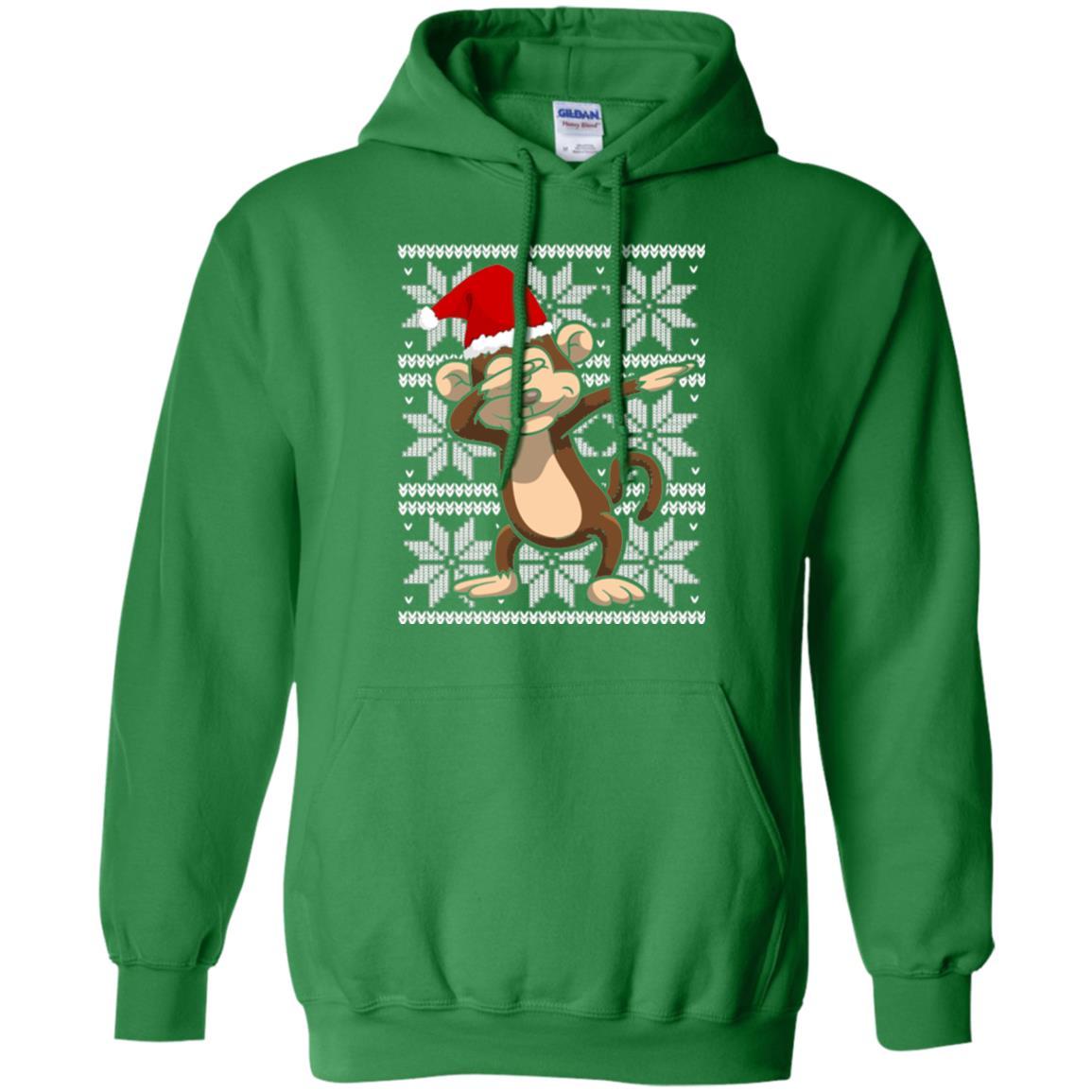Christmas T-shirt Dabbing Monkey Irish Green