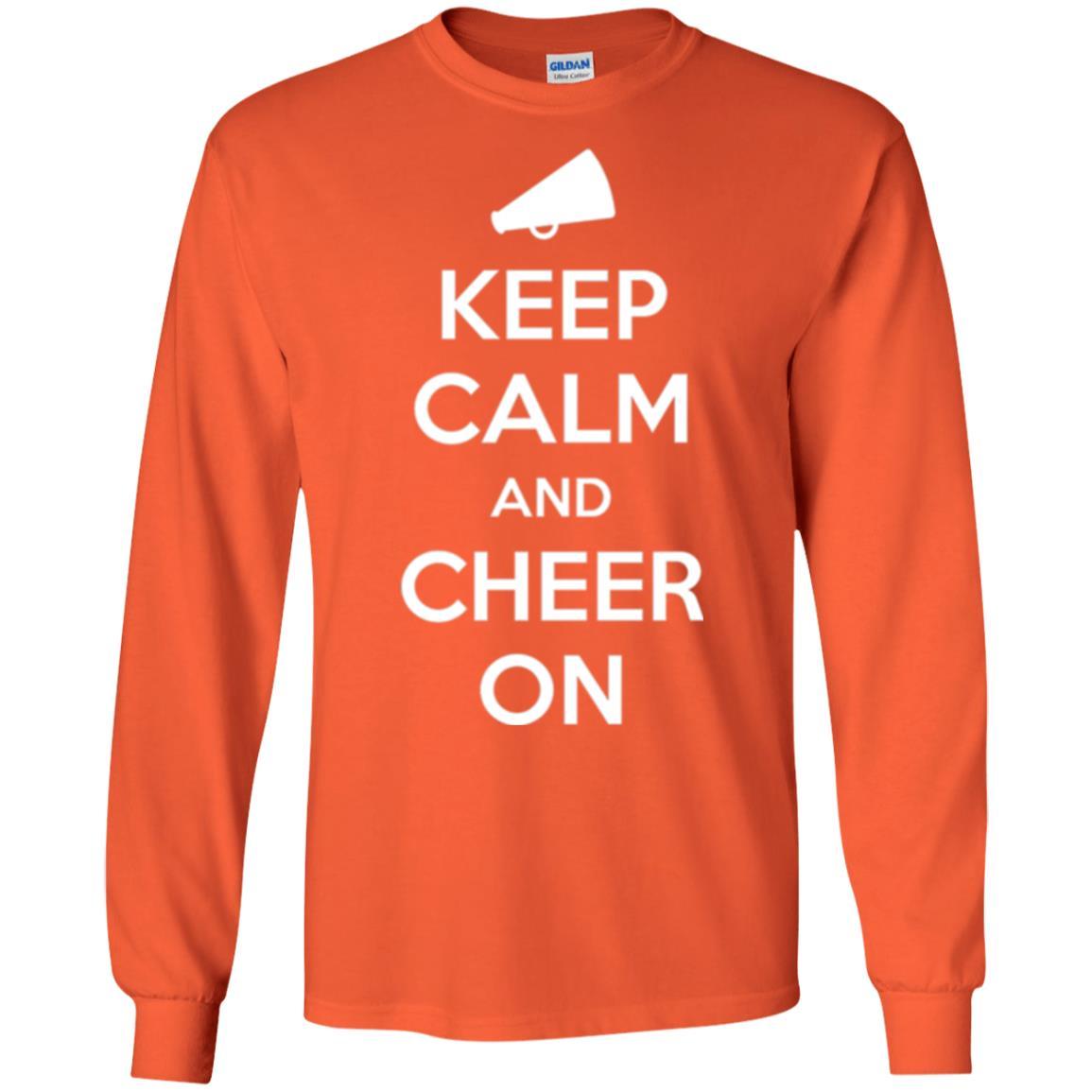 Cheerleader T-shirt Keep Calm And Cheer On Orange