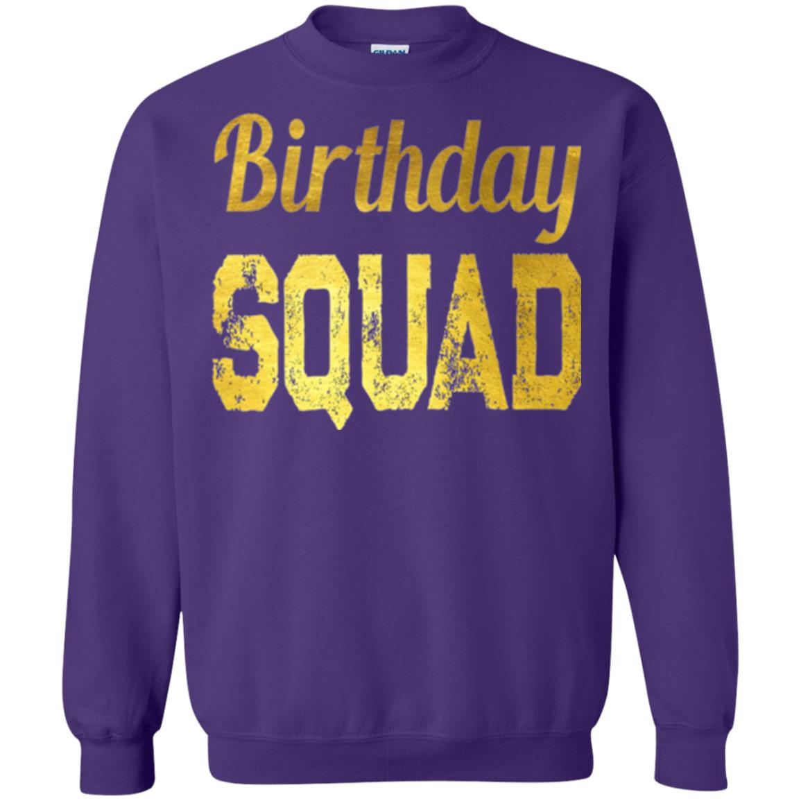 Birthday Squad Gold T-shirt Purple