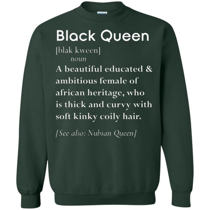 Nubian Queen T-shirt Black Queen Definition Forest Green