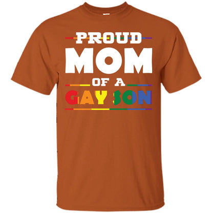 Proud Mom Of A Gay Son Mom Supports Gay Pride 2018 Shirt Texas Orange