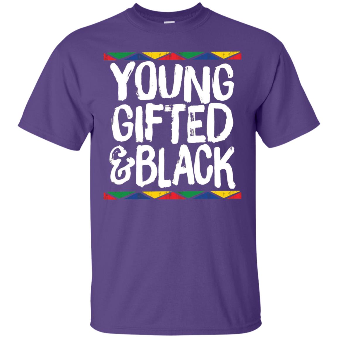 African Pride History Heritage T-shirt Young Gifted And Black Purple