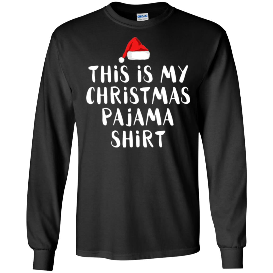 Christmas T-shirt This Is My Christmas Pajama Shirt Black