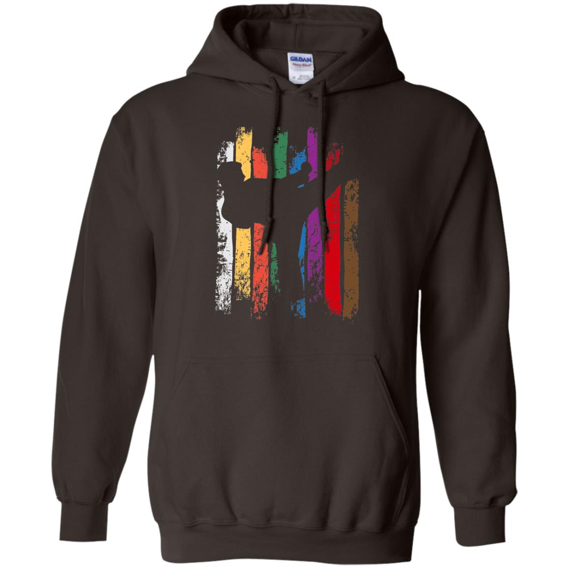 Karate Belt Colors Silhouette T-shirt Dark Chocolate