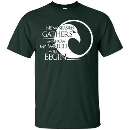 New Season Gathers And Now My Watch Will Begin Game Of Thrones Fan T-shirt Forest