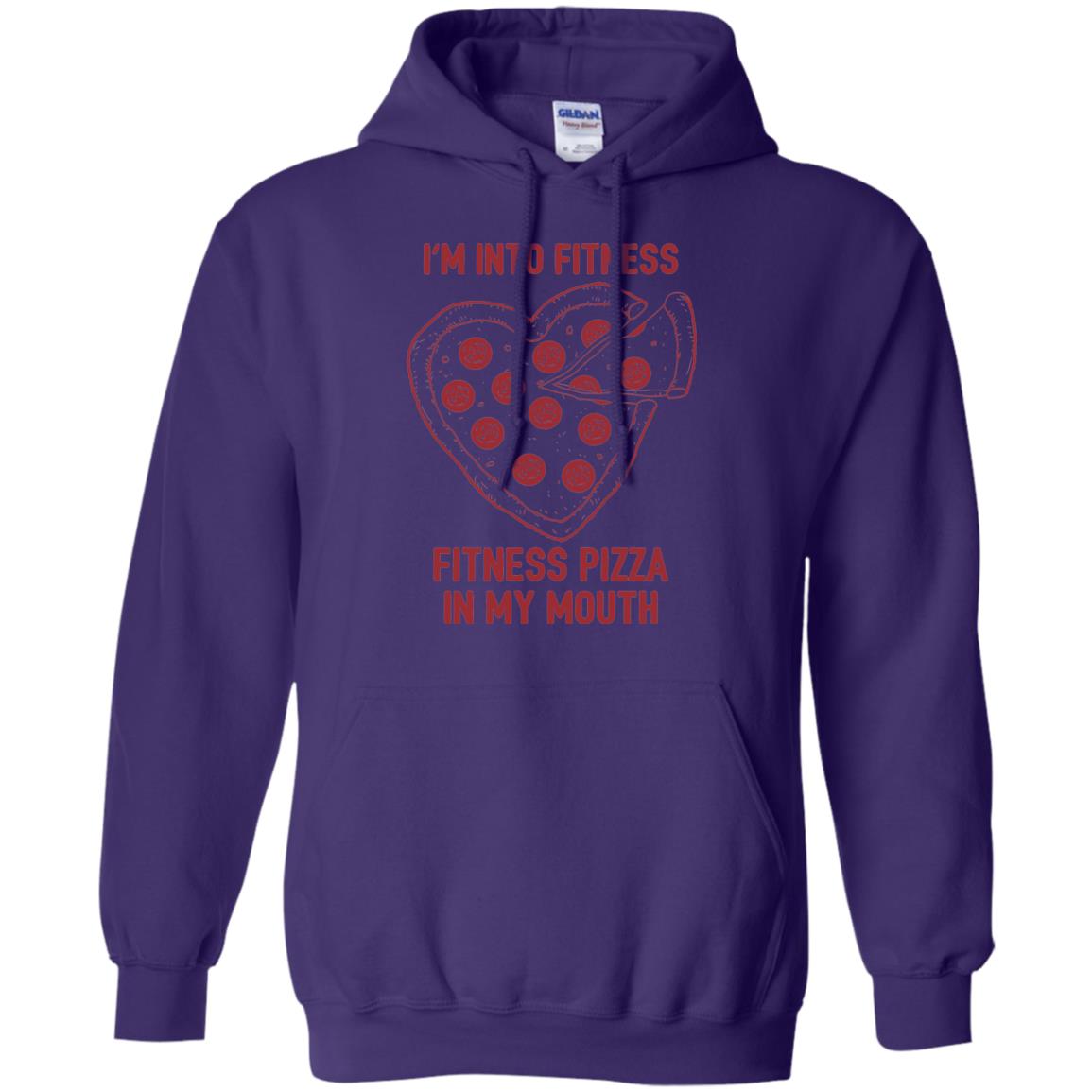 Pizza Lover T-shirt Fitness Pizza In My Mouth Purple
