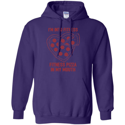 Pizza Lover T-shirt Fitness Pizza In My Mouth Purple