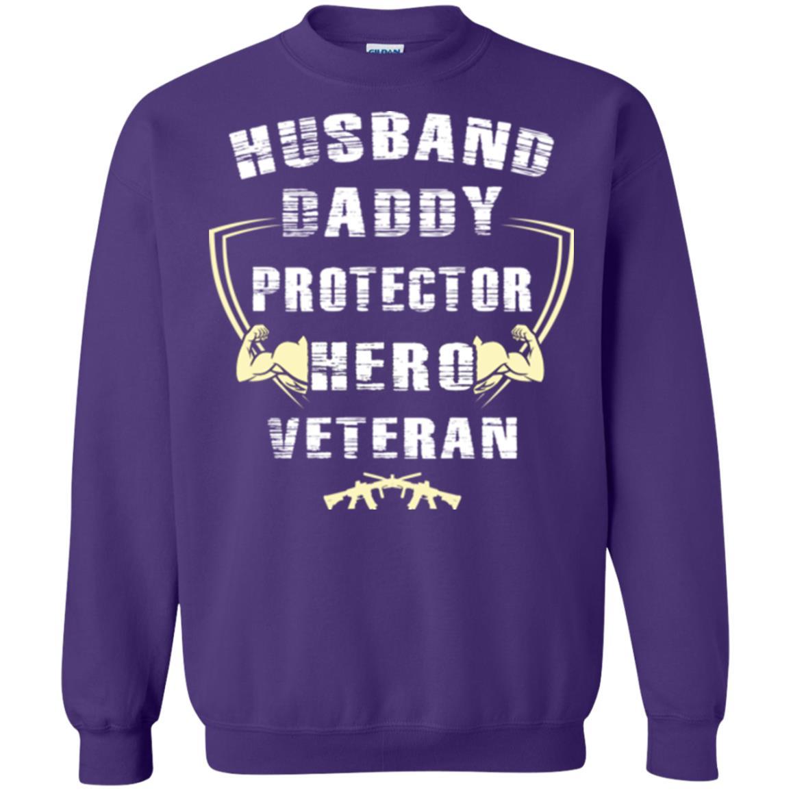 Husband Daddy Protector Hero Veretan T-shirt Purple