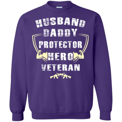 Husband Daddy Protector Hero Veretan T-shirt Purple