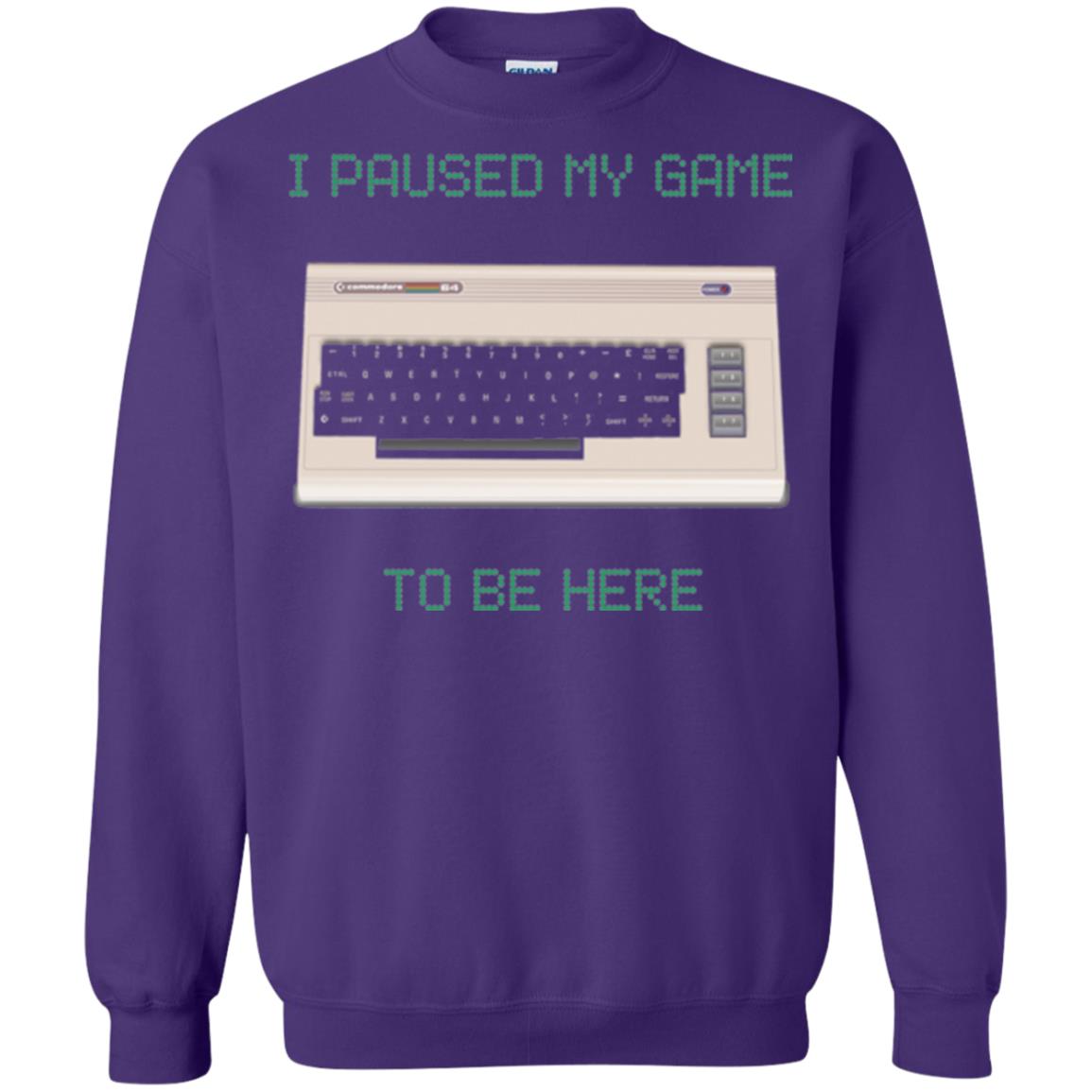 Retro Gamer T-shirt I Paused My Game To Be Here Purple