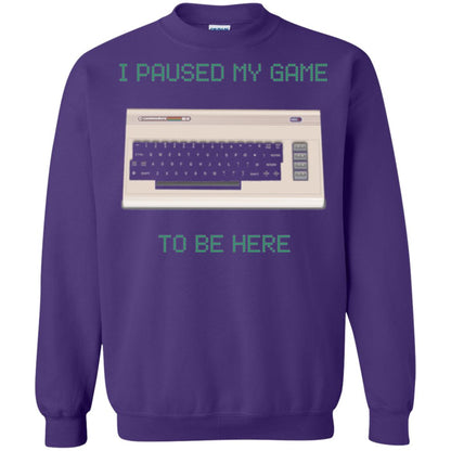 Retro Gamer T-shirt I Paused My Game To Be Here Purple
