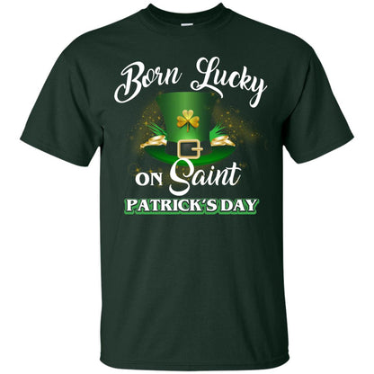 Born Lucky On Saint Patrick's Day T-shirt Forest
