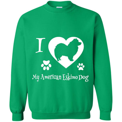 Dog Lover T-shirt I Love My American Eskimo Dog Irish Green