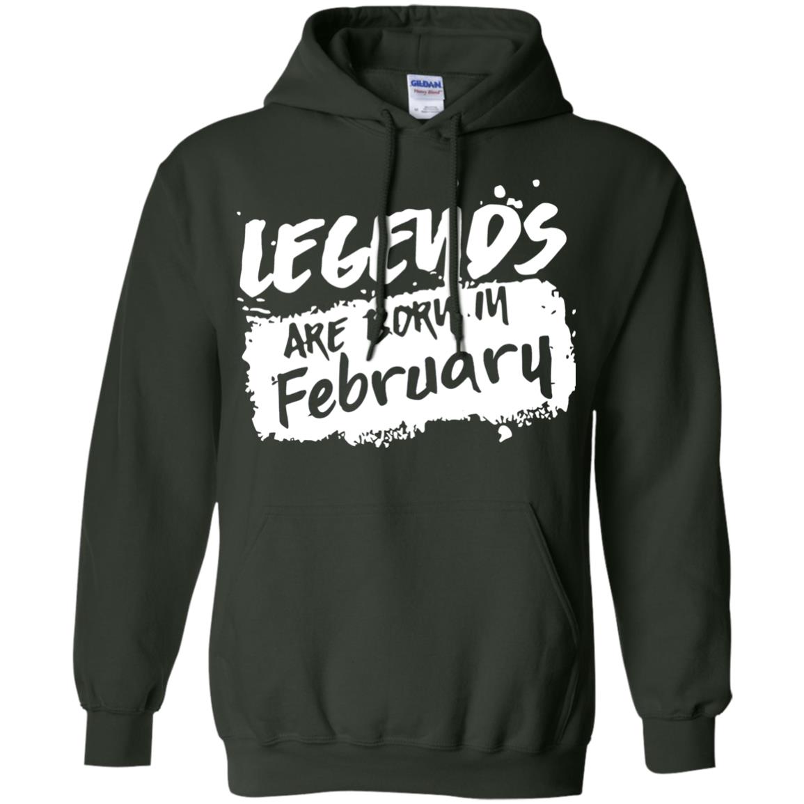 February Birthday Shirt Legends Are Born In February Forest Green