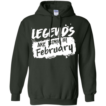 February Birthday Shirt Legends Are Born In February Forest Green