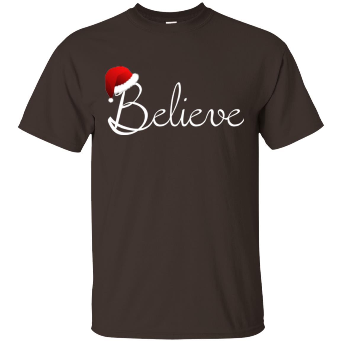 Believe Best Santa Christmas T-shirt Dark Chocolate