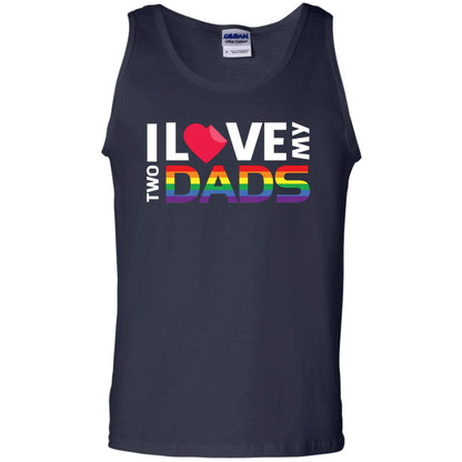 I Love My Two Dads Lgbt Shirt Navy