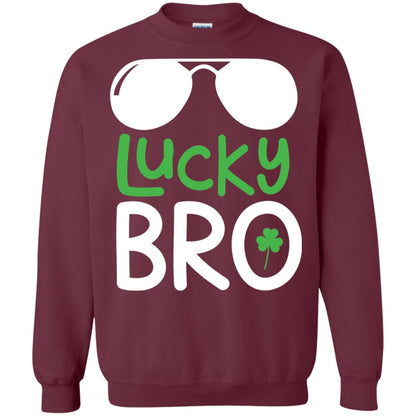 Lucky Bro St. Patrick_s Day T-shirt Maroon
