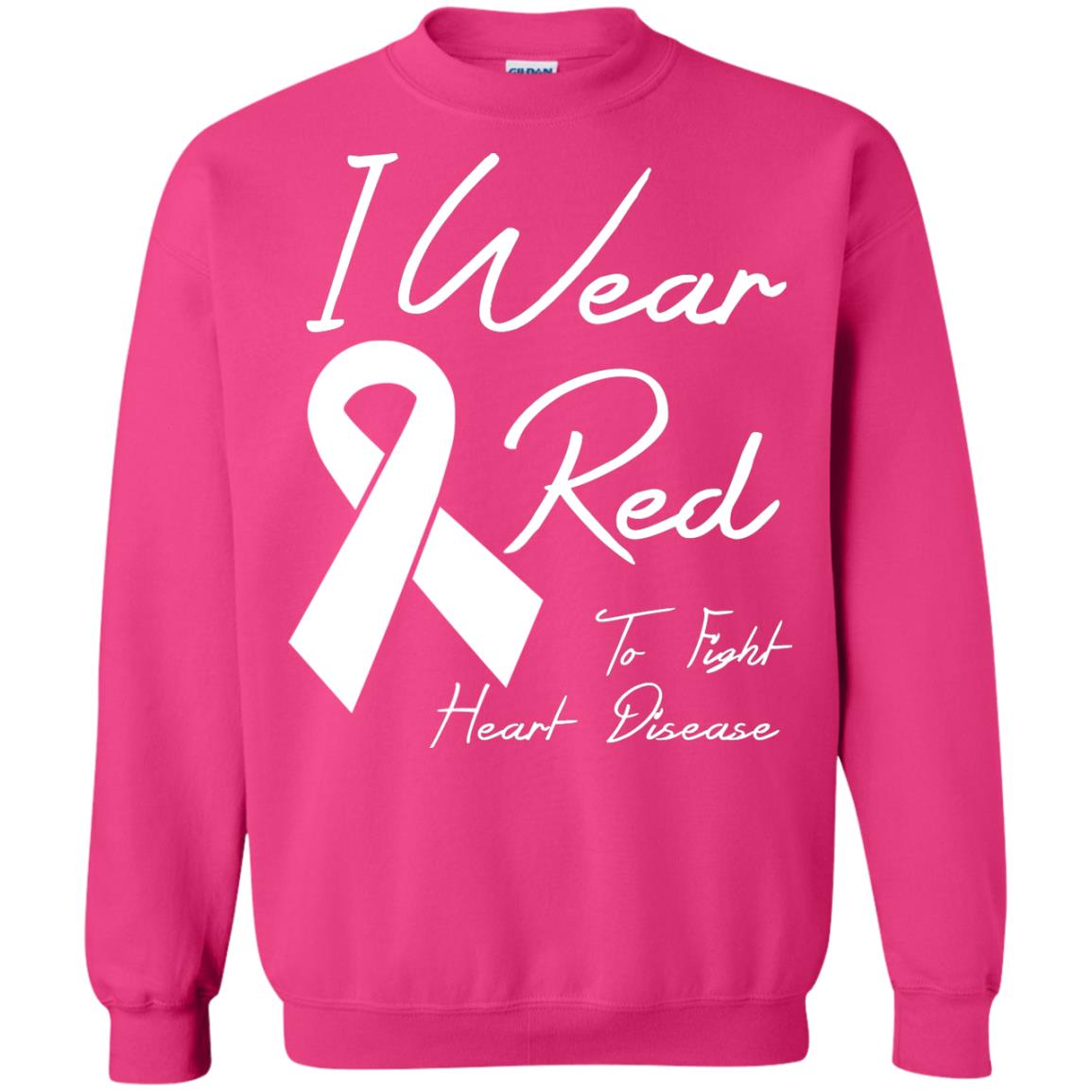 Heart Disease Awareness T-shirt I Wear Red To Fight Heart Disease Heliconia