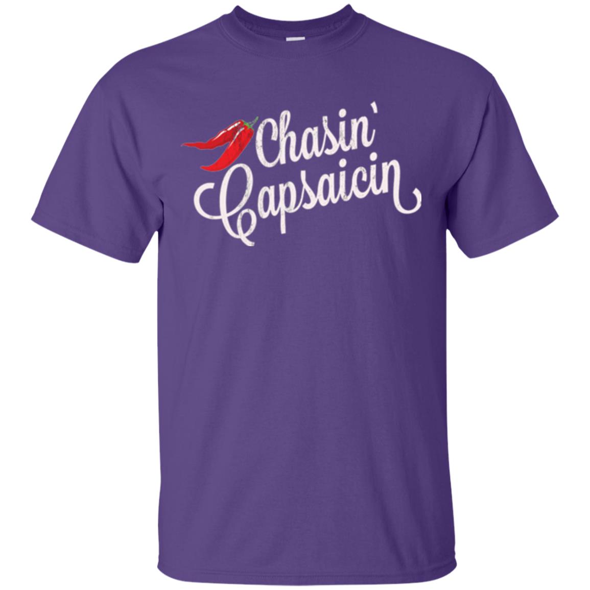 Hot Pepper Lover T-shirt Chasin Capsaicin Spicy Food Purple