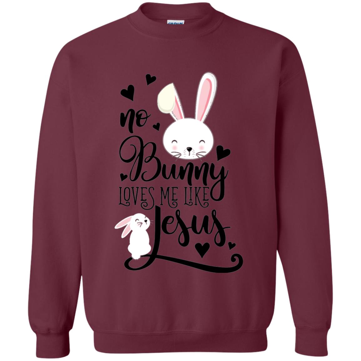 No Bunny Loves Me Like Jesus Christian Easter Day Shirt Maroon